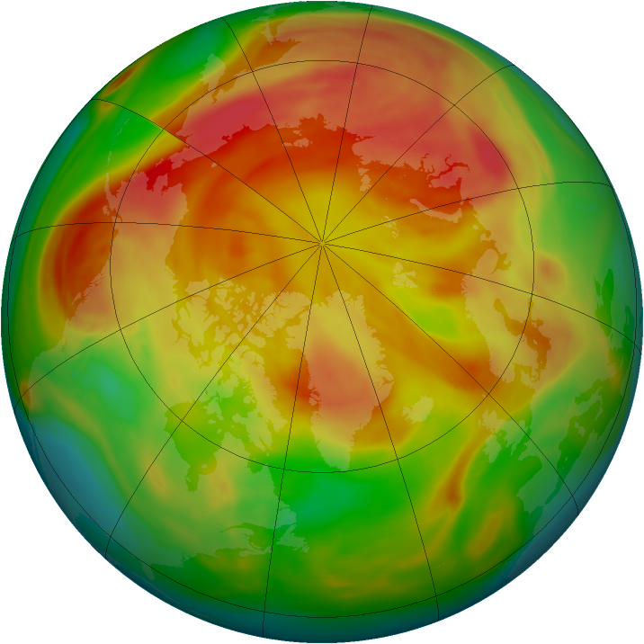 Arctic ozone map for 14 April 2006